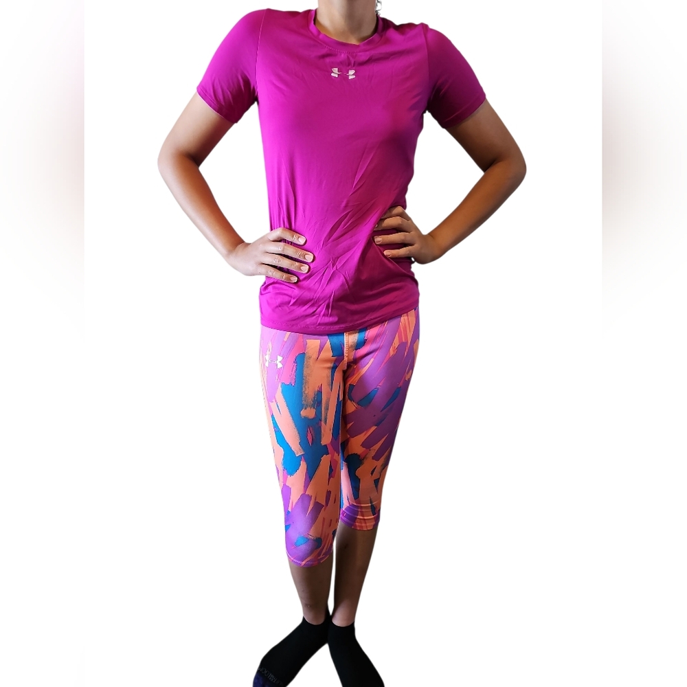 23. Under Armour Kids Matching Set - Pink and Orange